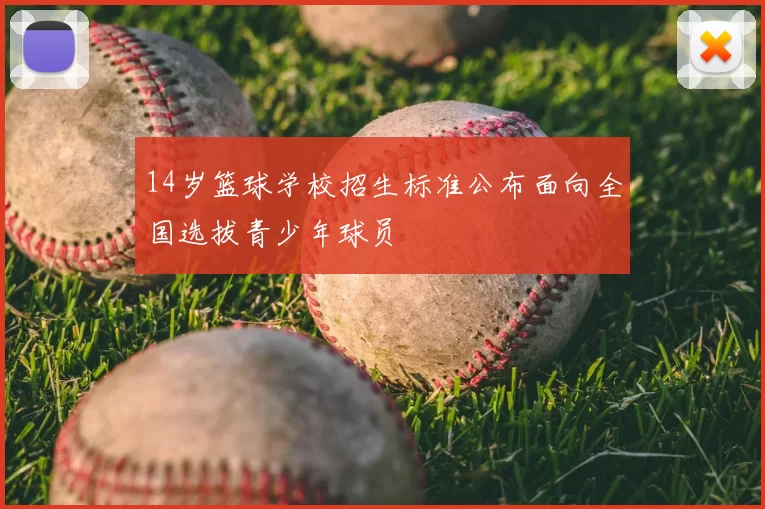 14岁篮球学校招生标准公布面向全国选拔青少年球员