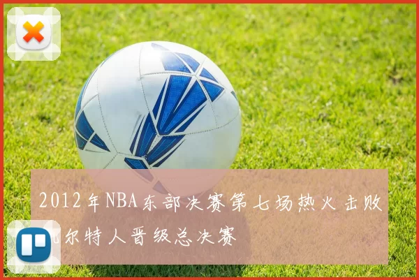 2012年NBA东部决赛第七场热火击败凯尔特人晋级总决赛